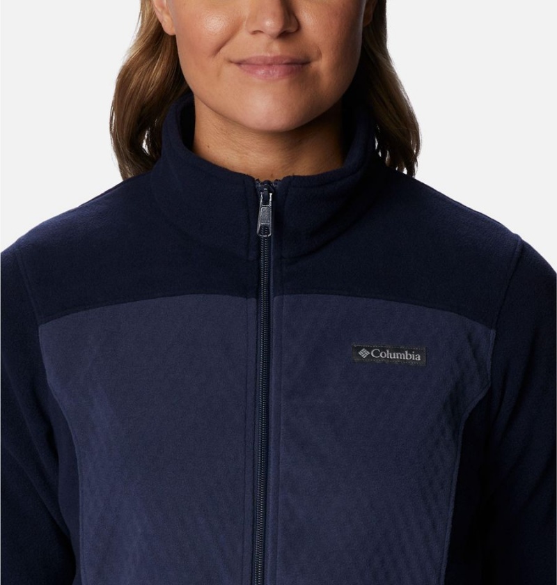 Navy Columbia Overlook Trail Full Zip Women's Fleece Jacket | 85402GYFZ