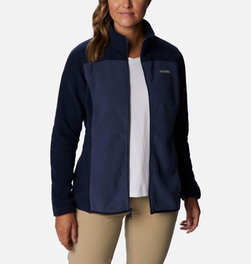 Navy Columbia Overlook Trail Full Zip Women's Fleece Jacket | 85402GYFZ