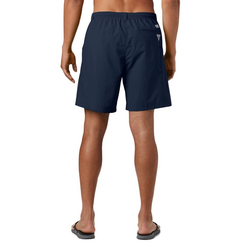 Navy Columbia PFG Backcast III Water Men's Shorts | 41368RMSZ