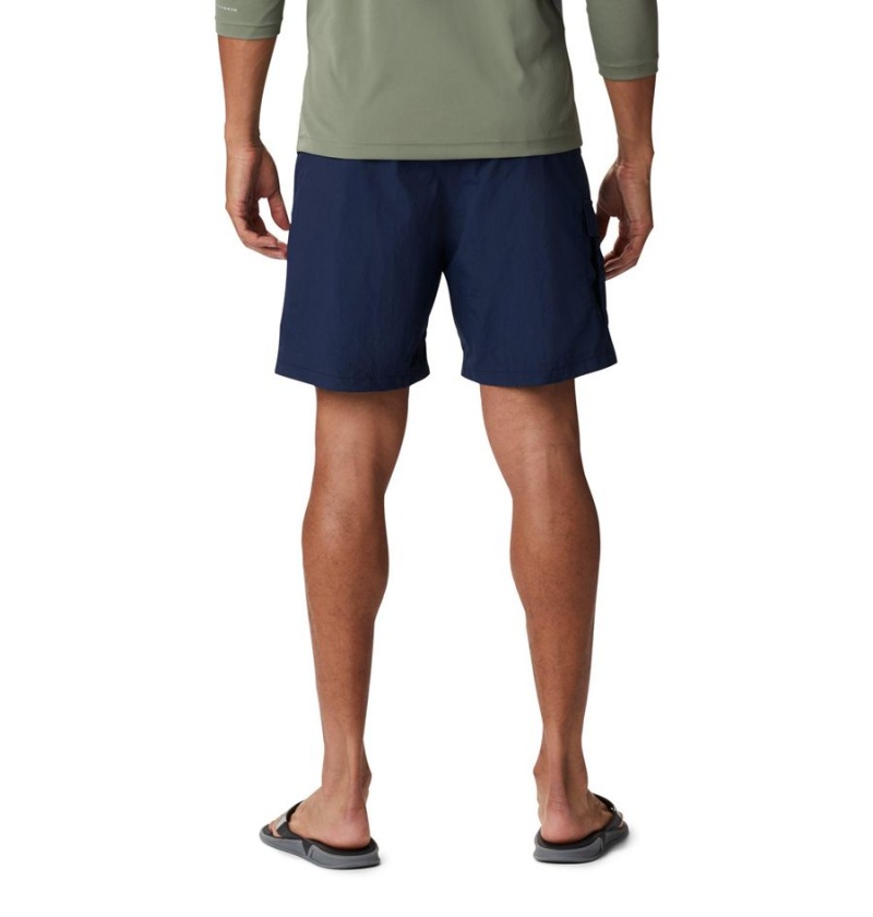 Navy Columbia PFG Bahama Men's Shorts | 06318UEZW