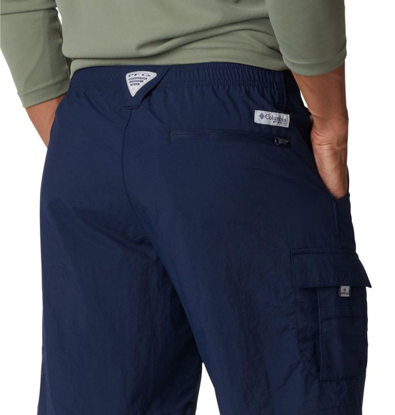 Navy Columbia PFG Bahama Men's Shorts | 06318UEZW