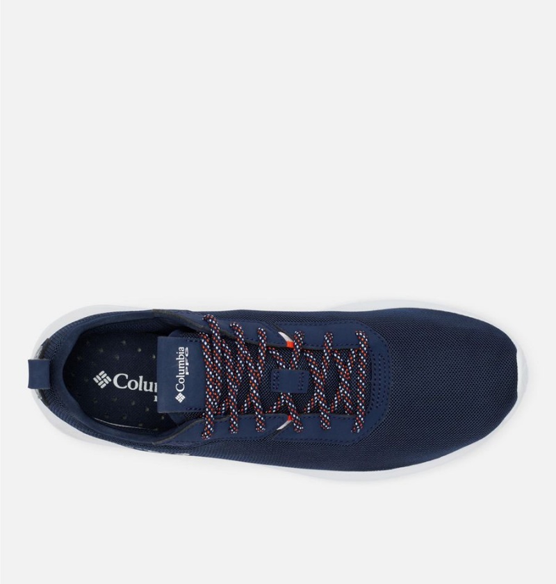 Navy Columbia PFG Low Drag Lite Men's Sneakers | 85760UALV