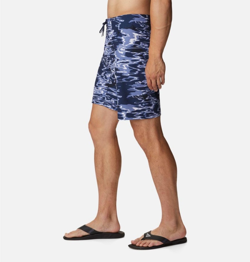 Navy Columbia PFG Offshore II Board Men's Shorts | 90472EQBR