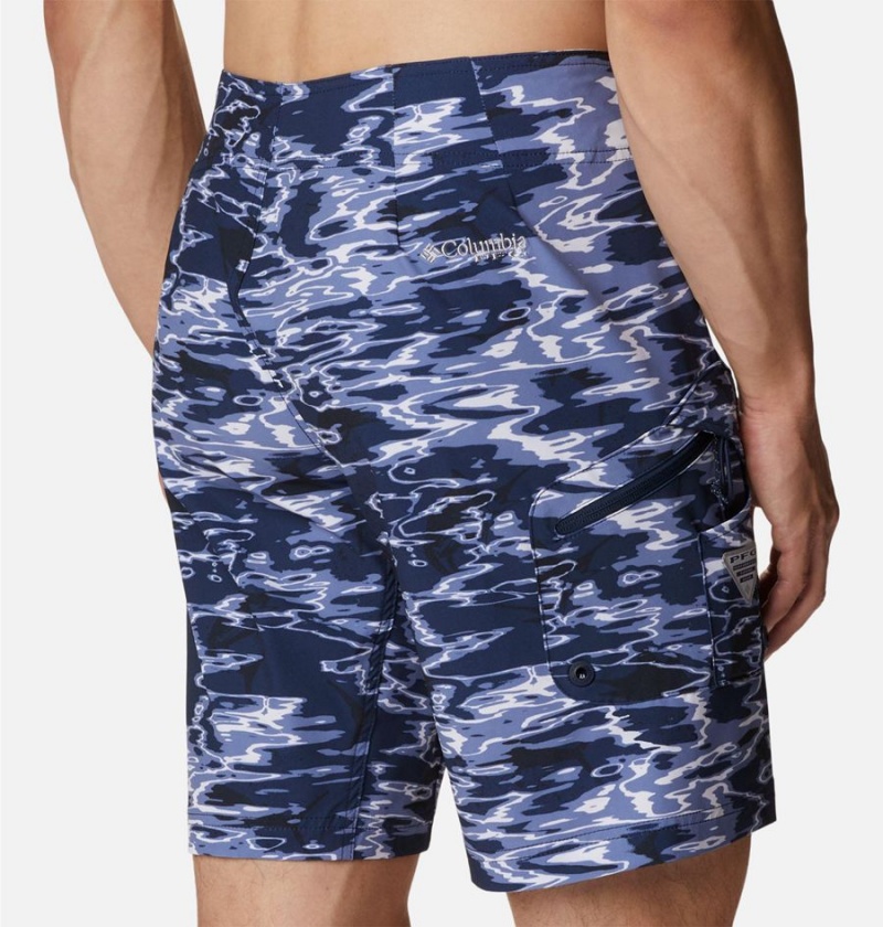 Navy Columbia PFG Offshore II Board Men's Shorts | 90472EQBR