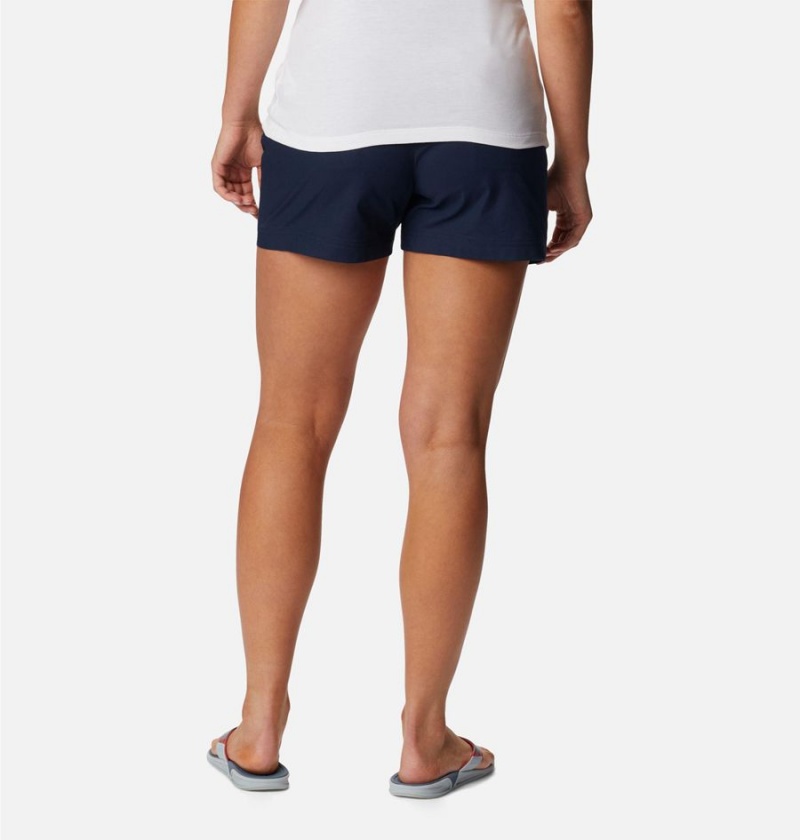 Navy Columbia PFG Sun Drifter Chino Women's Shorts | 16245THND