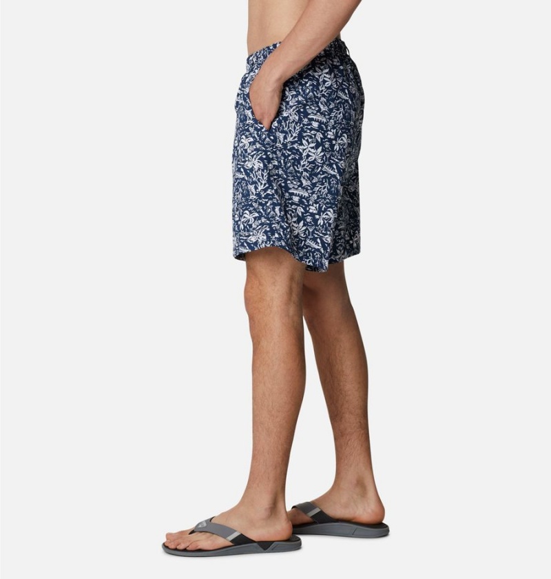 Navy Columbia PFG Super Backcast Water Men's Shorts | 82150WEPQ