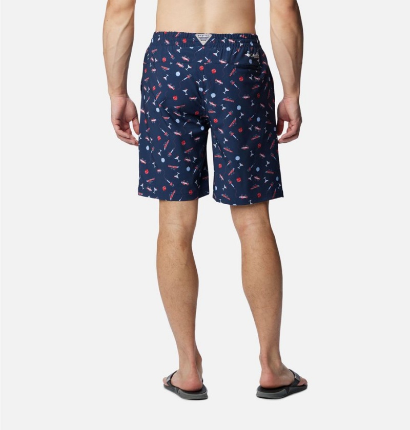 Navy Columbia PFG Super Slack Tide Hybrid Water Men's Shorts | 58460YETO