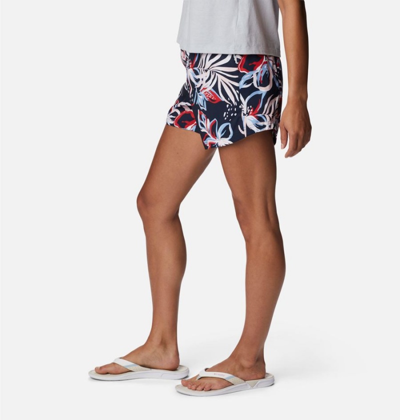 Navy Columbia PFG Super Tamiami Pull-On Women's Shorts | 58172XSMG