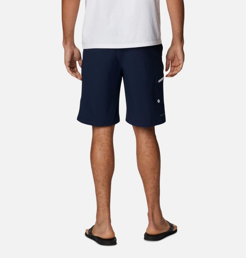 Navy Columbia PFG Terminal Tackle Men's Shorts | 67491LYKX