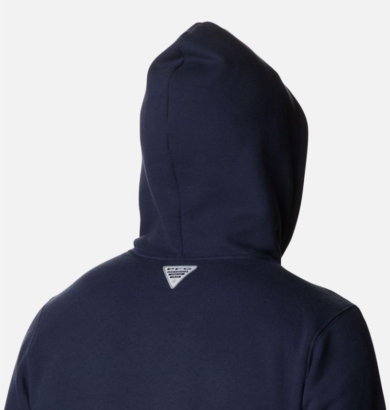 Navy Columbia PFG Triangle II Men's Hoodie | 18769AFLX