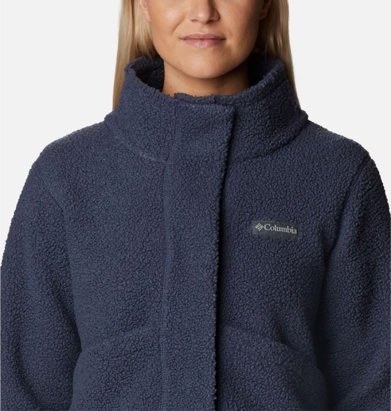 Navy Columbia Panorama Snap Women's Fleece Jacket | 25683OPTF