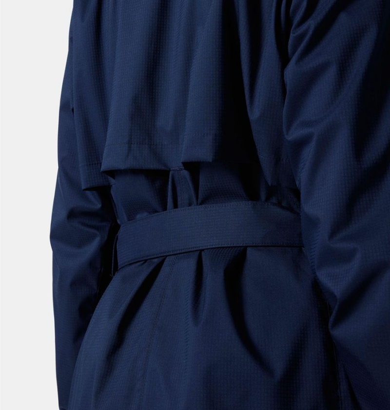 Navy Columbia Pardon My Trench Women's Rain Jacket | 75698UTZD