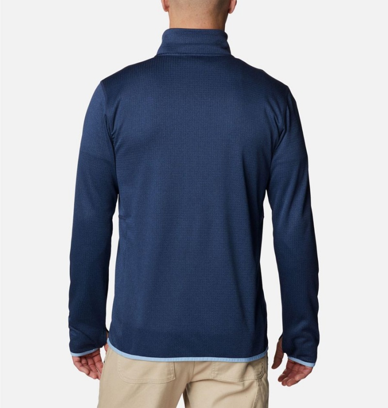 Navy Columbia Park View Fleece Half Zip Men's Pullover | 94201LXGK