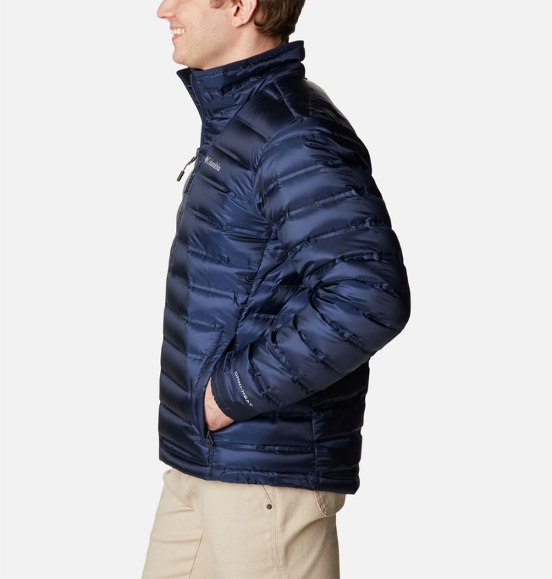 Navy Columbia Pebble Peak Insulated Men's Puffer Jacket | 15043IUJN