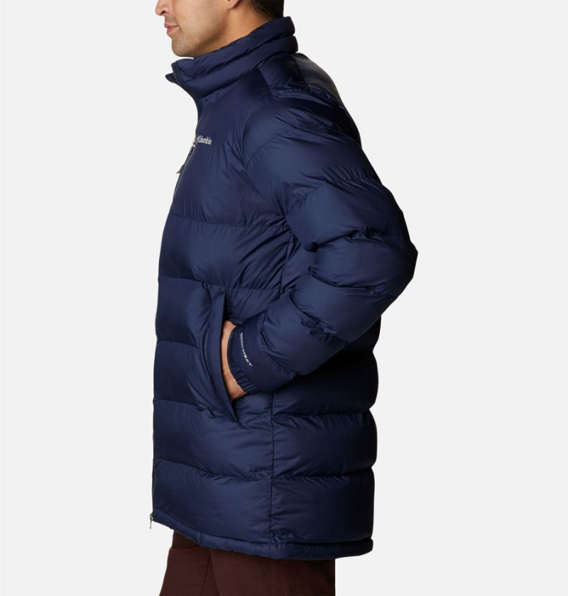 Navy Columbia Pike Lake Mid Insulated Men's Puffer Jacket | 90735NJHZ