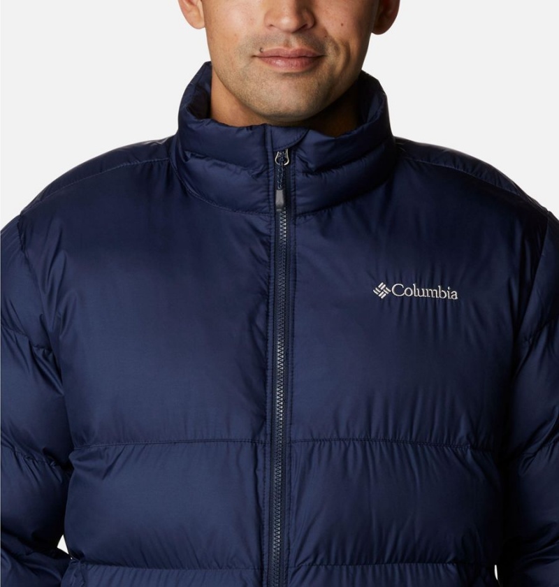 Navy Columbia Pike Lake Mid Insulated Men's Puffer Jacket | 90735NJHZ