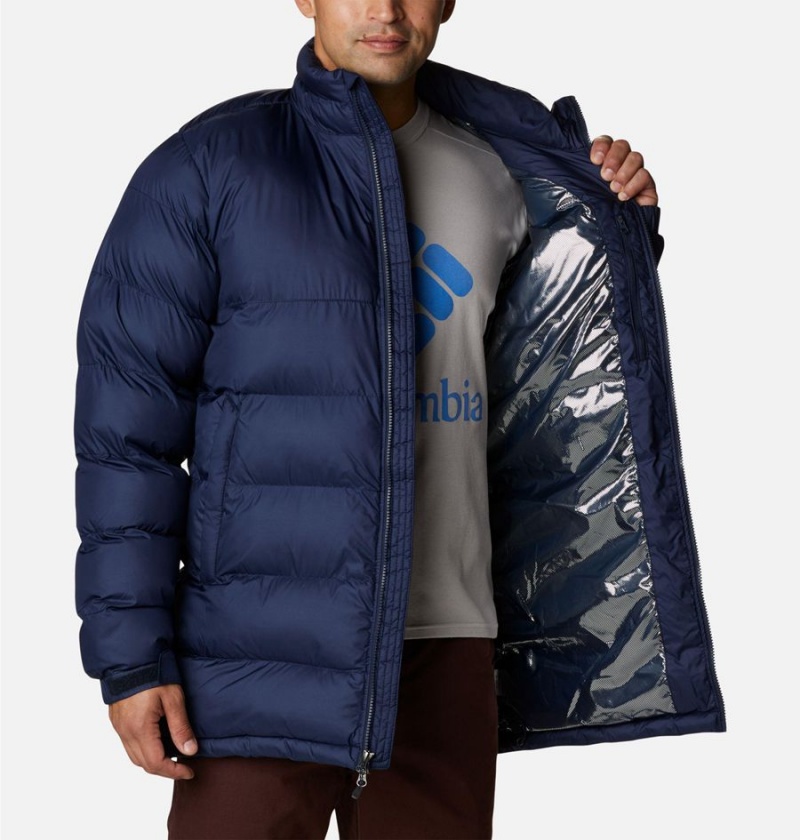 Navy Columbia Pike Lake Mid Insulated Men's Puffer Jacket | 90735NJHZ