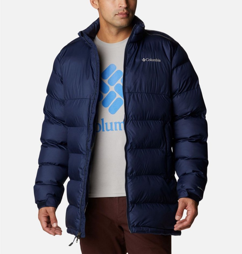 Navy Columbia Pike Lake Mid Insulated Men's Puffer Jacket | 90735NJHZ