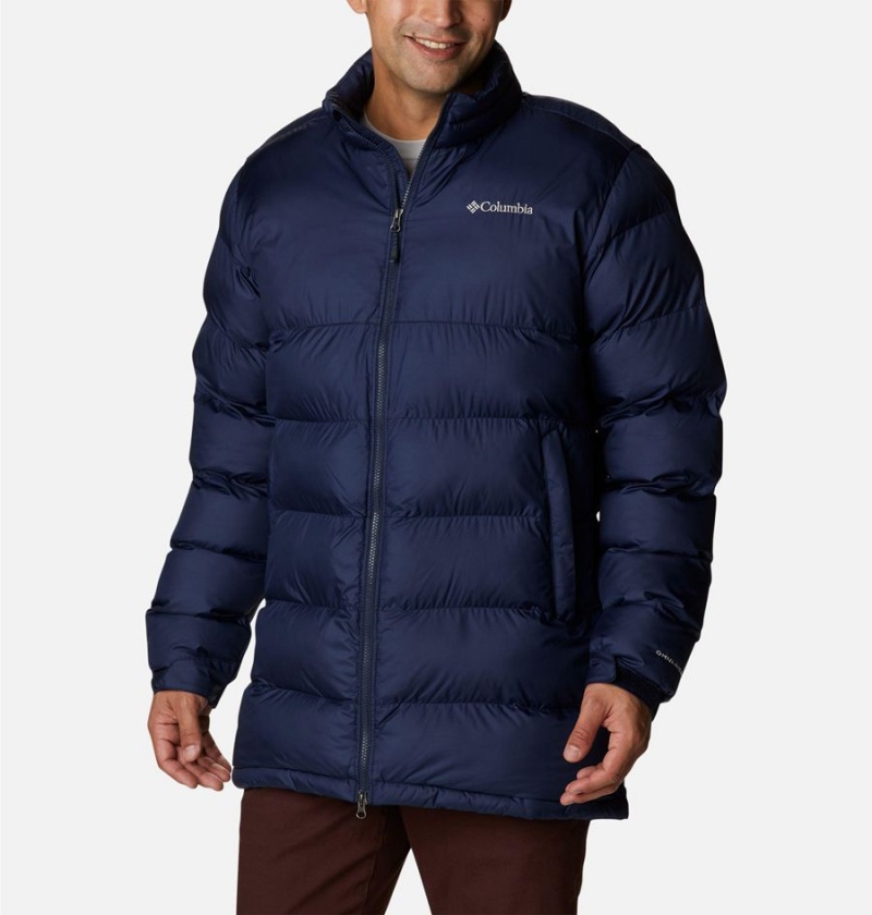 Navy Columbia Pike Lake Mid Insulated Men\'s Puffer Jacket | 90735NJHZ