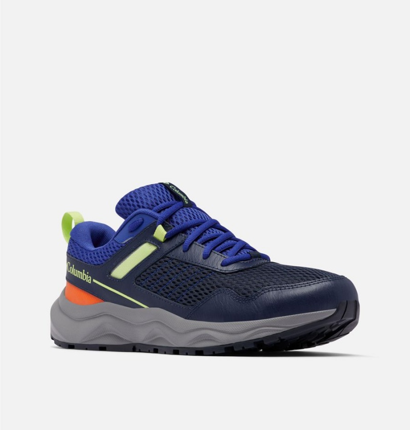 Navy Columbia Plateau Men's Sneakers | 27501KAJB