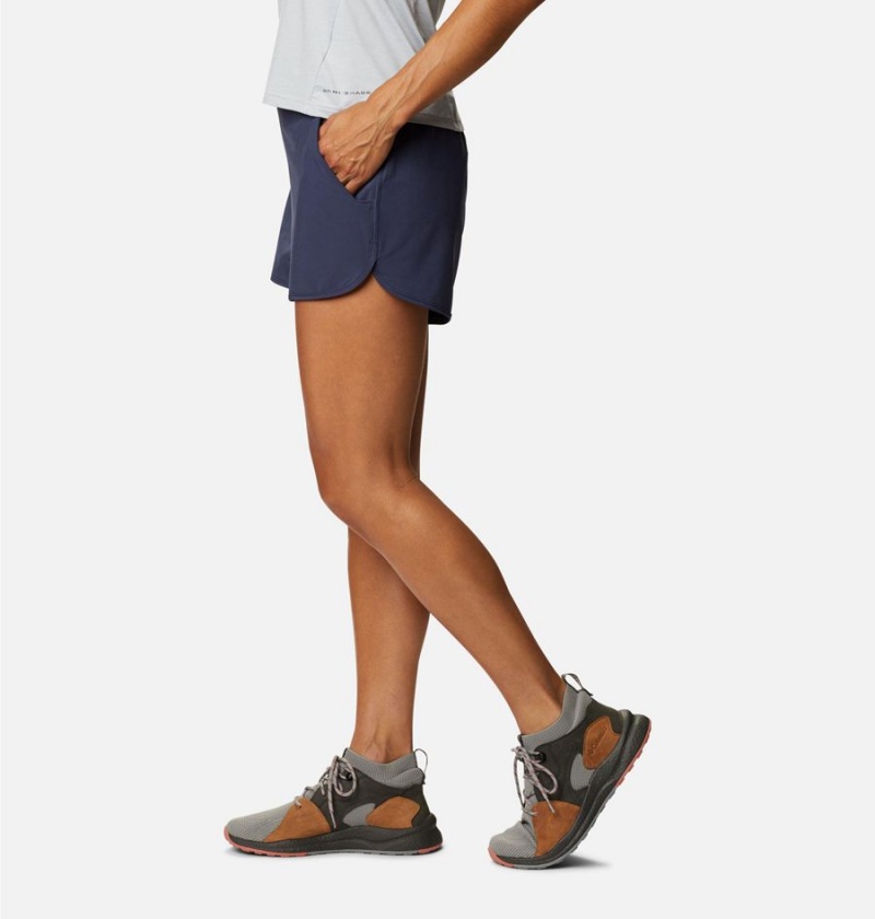 Navy Columbia Pleasant Creek Stretch Women's Shorts | 58237XJFB