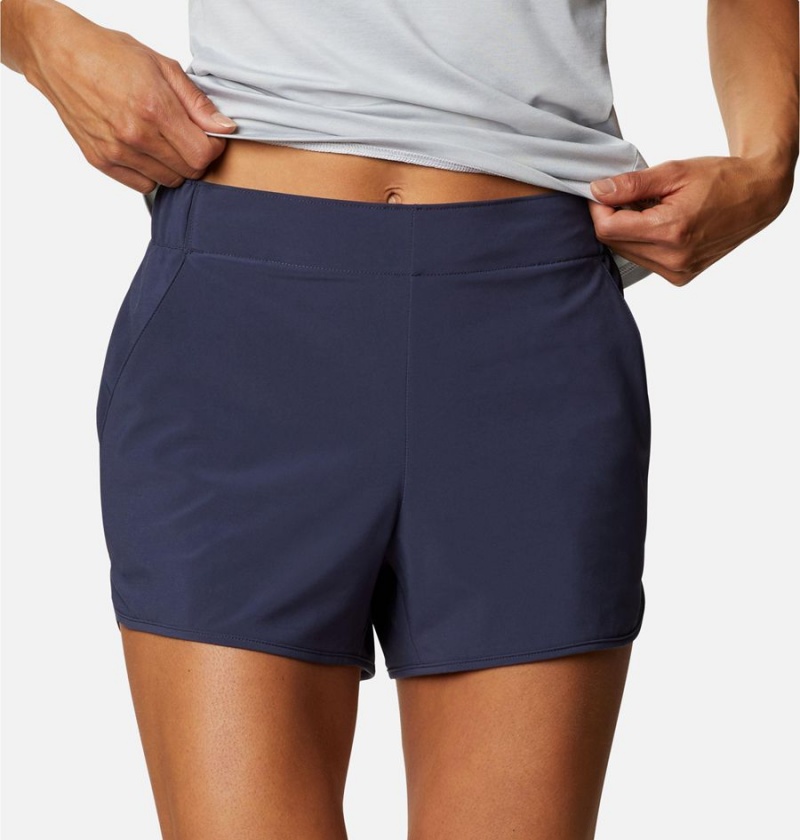 Navy Columbia Pleasant Creek Stretch Women's Shorts | 58237XJFB