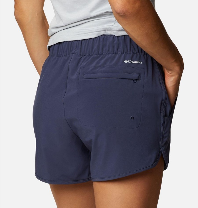 Navy Columbia Pleasant Creek Stretch Women's Shorts | 58237XJFB