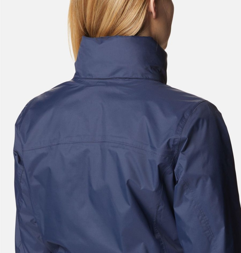 Navy Columbia Pouration Women's Rain Jacket | 02847DZRN