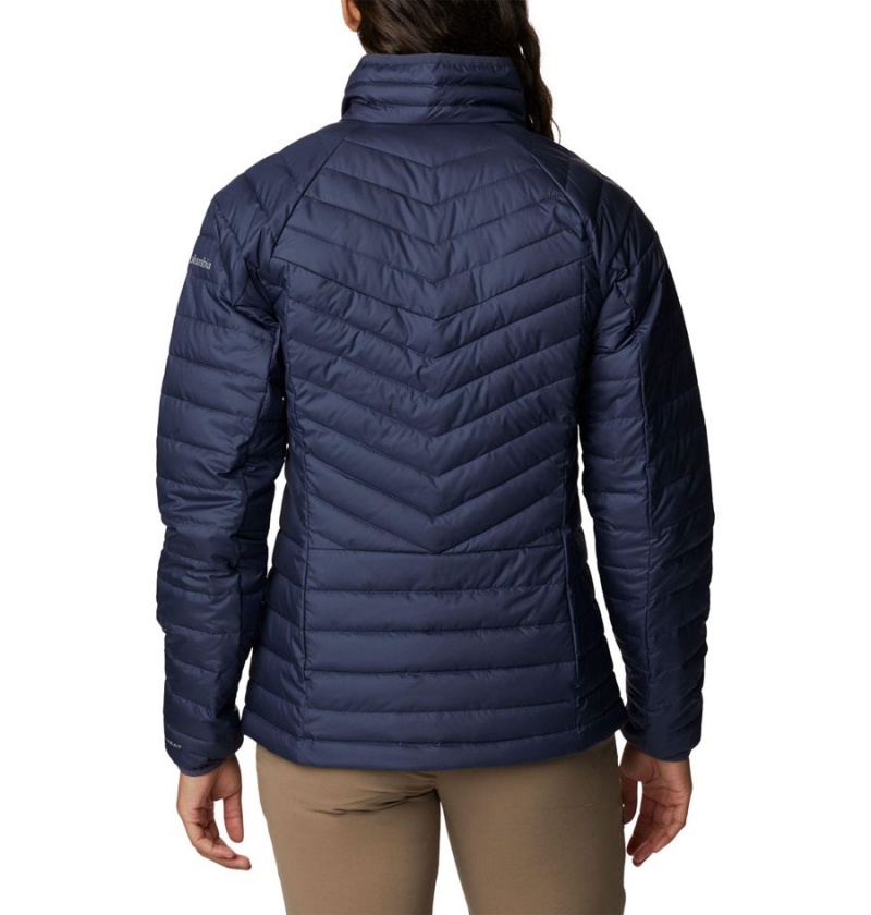 Navy Columbia Powder Lite II Full Zip Women's Puffer Jacket | 95412WPSM