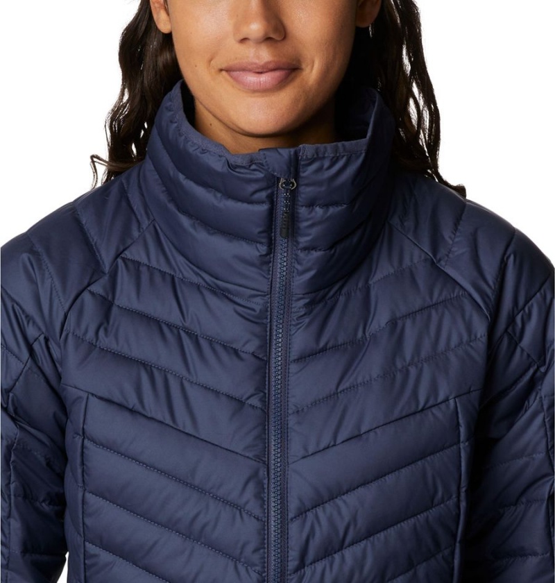 Navy Columbia Powder Lite II Full Zip Women's Puffer Jacket | 95412WPSM