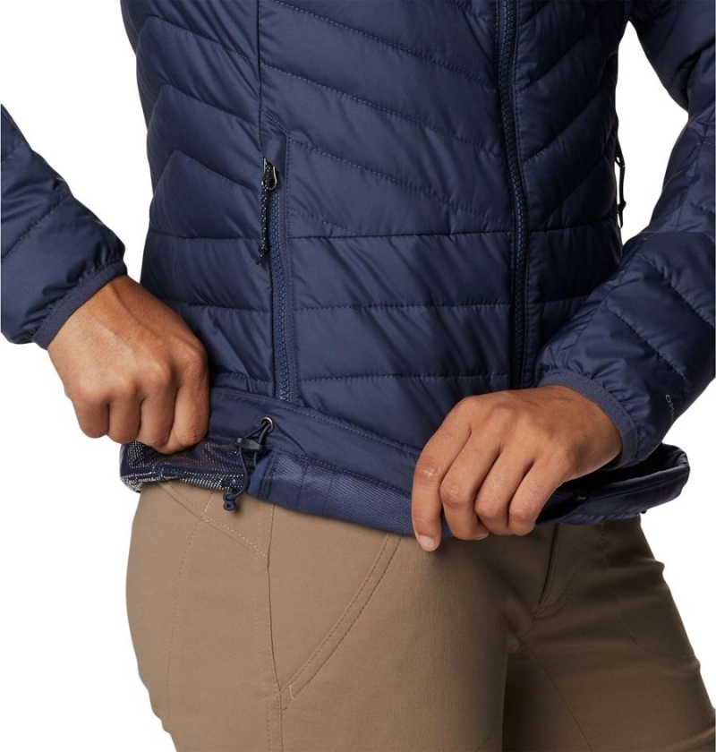 Navy Columbia Powder Lite II Full Zip Women's Puffer Jacket | 95412WPSM