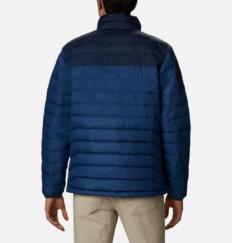 Navy Columbia Powder Lite Insulated Men's Puffer Jacket | 42038VIKH