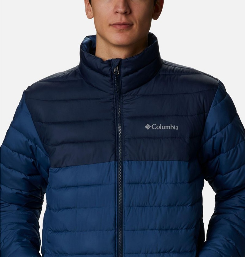 Navy Columbia Powder Lite Insulated Men's Puffer Jacket | 42038VIKH