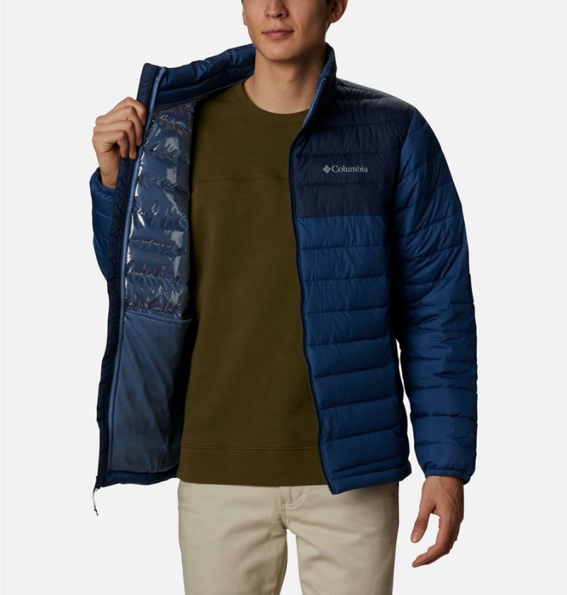 Navy Columbia Powder Lite Insulated Men's Puffer Jacket | 42038VIKH