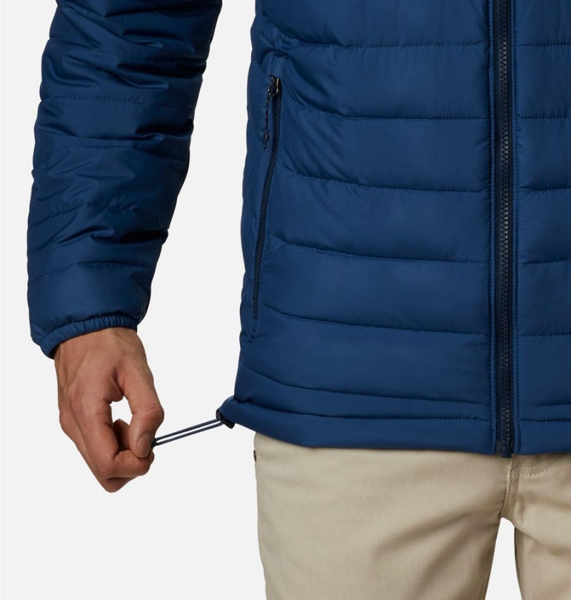 Navy Columbia Powder Lite Insulated Men's Puffer Jacket | 42038VIKH