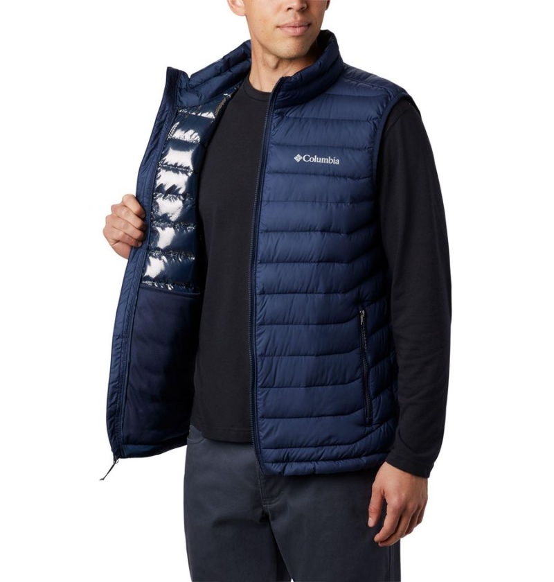 Navy Columbia Powder Lite Men's Vest | 96130CRGH