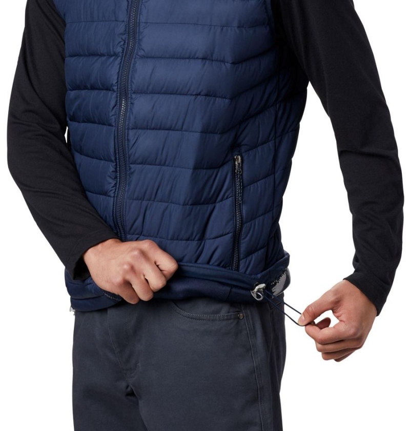 Navy Columbia Powder Lite Men's Vest | 96130CRGH