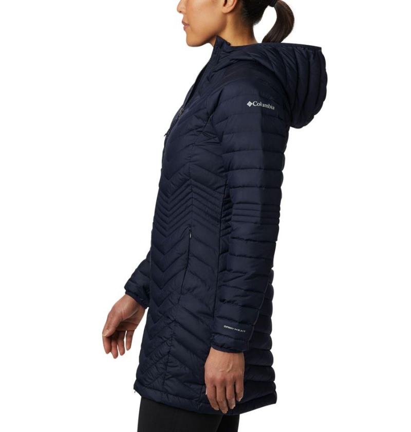 Navy Columbia Powder Lite Mid Women's Puffer Jacket | 17460RIPN