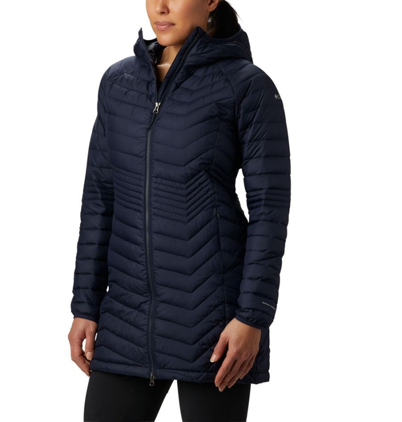 Navy Columbia Powder Lite Mid Women\'s Puffer Jacket | 17460RIPN