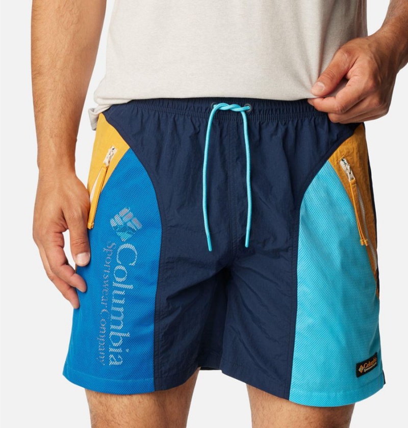 Navy Columbia Riptide Retro Men's Shorts | 78514KQYF