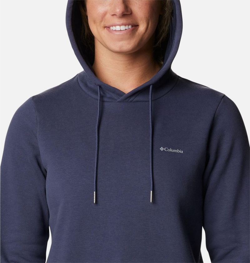 Navy Columbia Rush Valley Long Women's Hoodie | 89403OIQJ