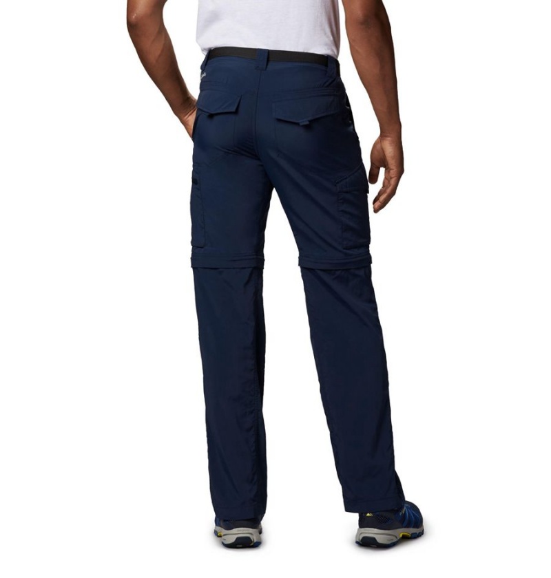 Navy Columbia Silver Ridge Convertible Men's Pants | 46517IASL