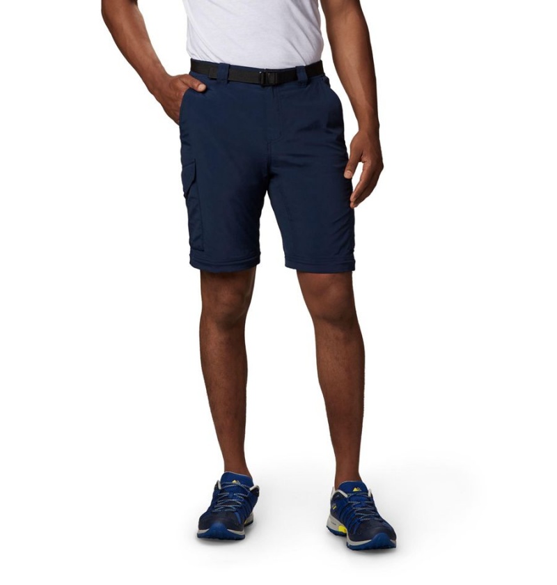 Navy Columbia Silver Ridge Convertible Men's Pants | 46517IASL