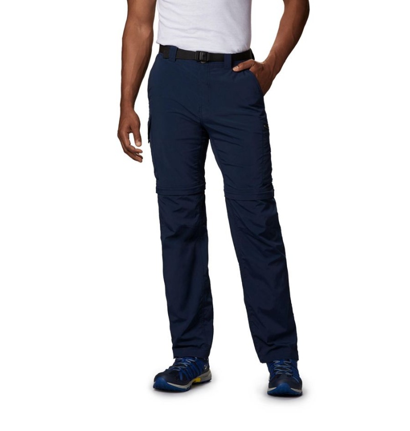 Navy Columbia Silver Ridge Convertible Men's Pants | 46517IASL