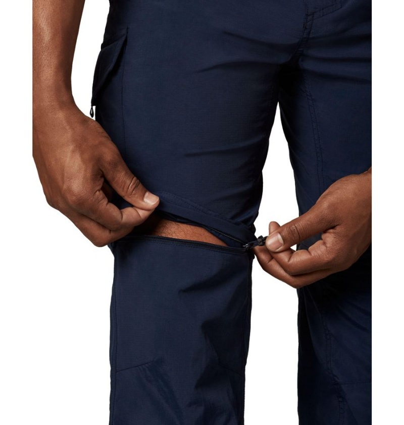 Navy Columbia Silver Ridge Convertible Men's Pants | 46517IASL