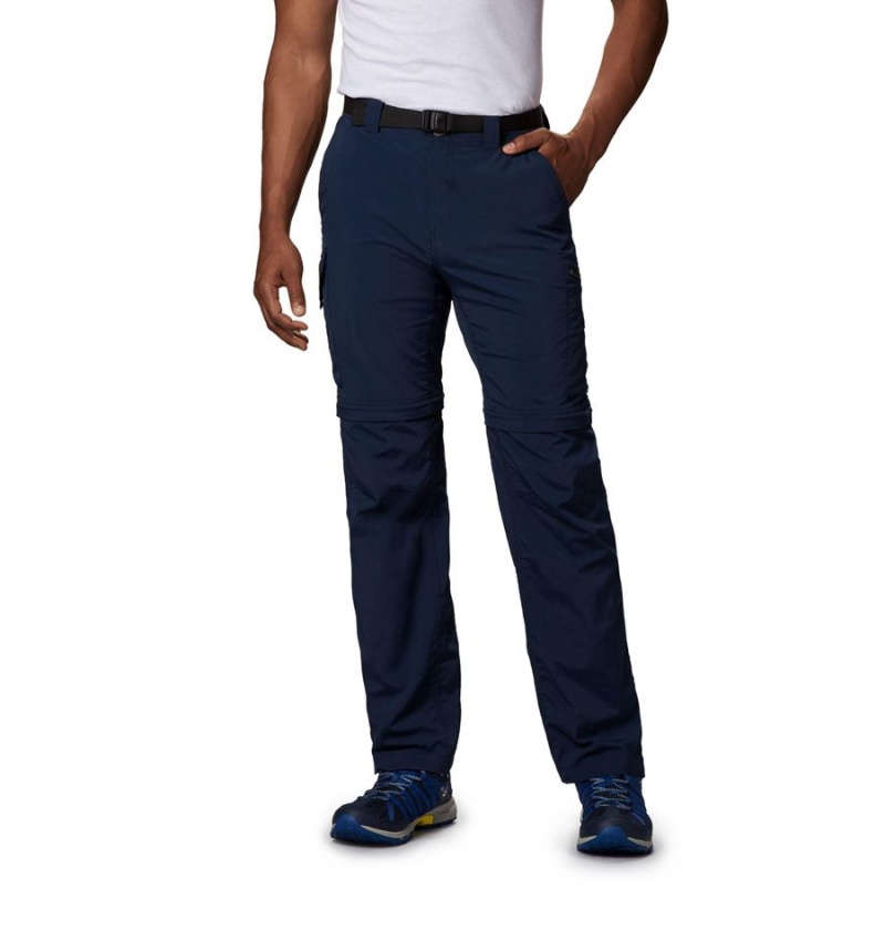 Navy Columbia Silver Ridge Convertible Men\'s Pants | 46517IASL