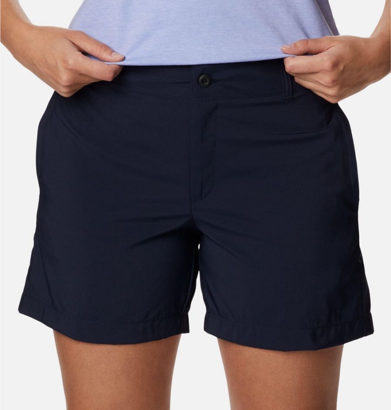 Navy Columbia Silver Ridge Utility Women's Shorts | 50178XEBG