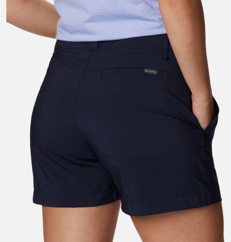 Navy Columbia Silver Ridge Utility Women's Shorts | 50178XEBG