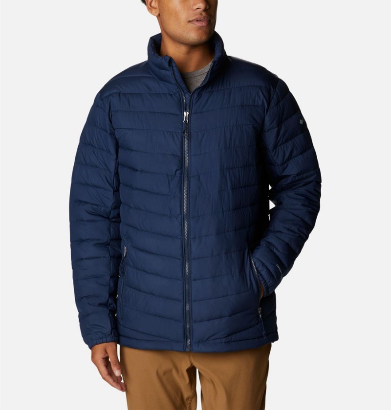 Navy Columbia Slope Edge Insulated Men\'s Puffer Jacket | 76135EXPV