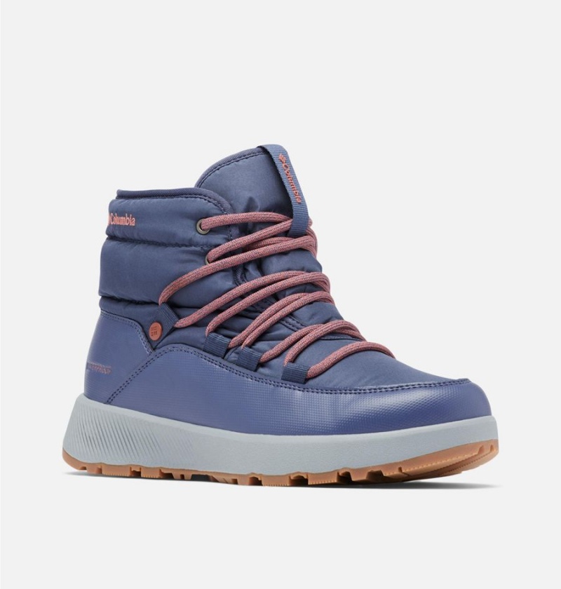 Navy Columbia Slopeside Village Omni Heat Mid Women's Boots | 57931QOFU